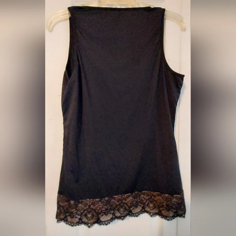 Body Heaven Warners Black Lace Stretch Camisole Tank Top Y2K Goth Siren 2X Plus